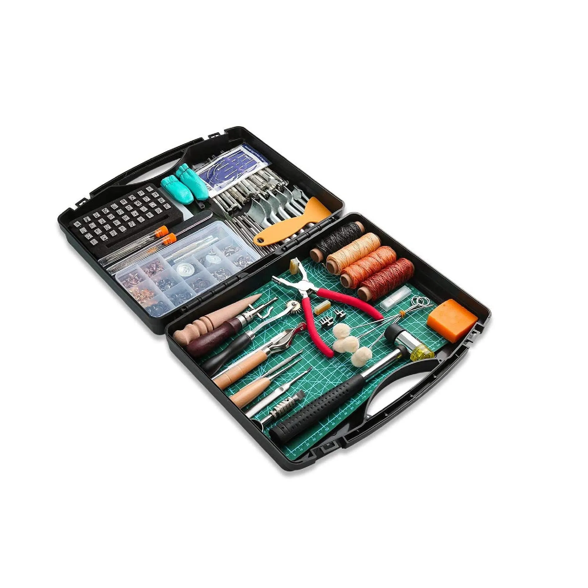 273 Pieces Leather Working Tools and Supplies with Leather Tool Box