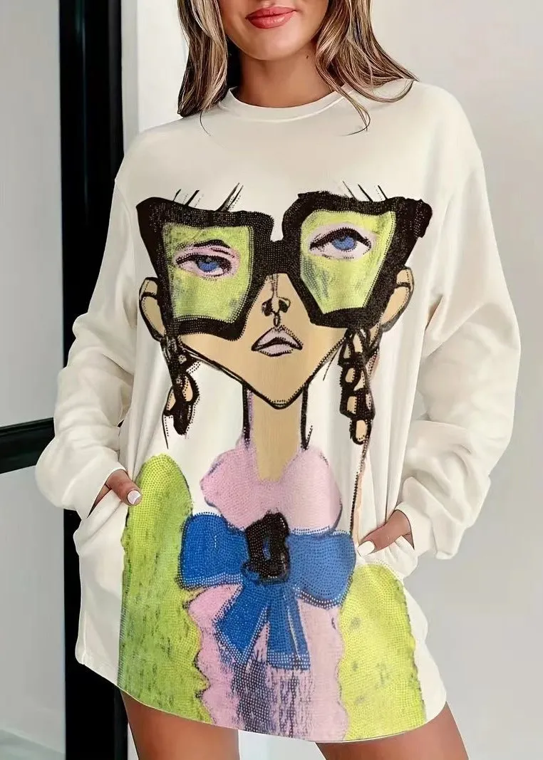 Art-Inspired Oversized Graphic Sweater