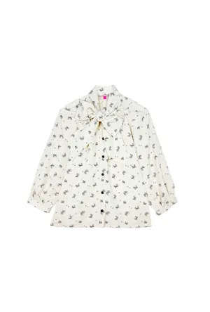 Big Bow Blouse - Bow Print