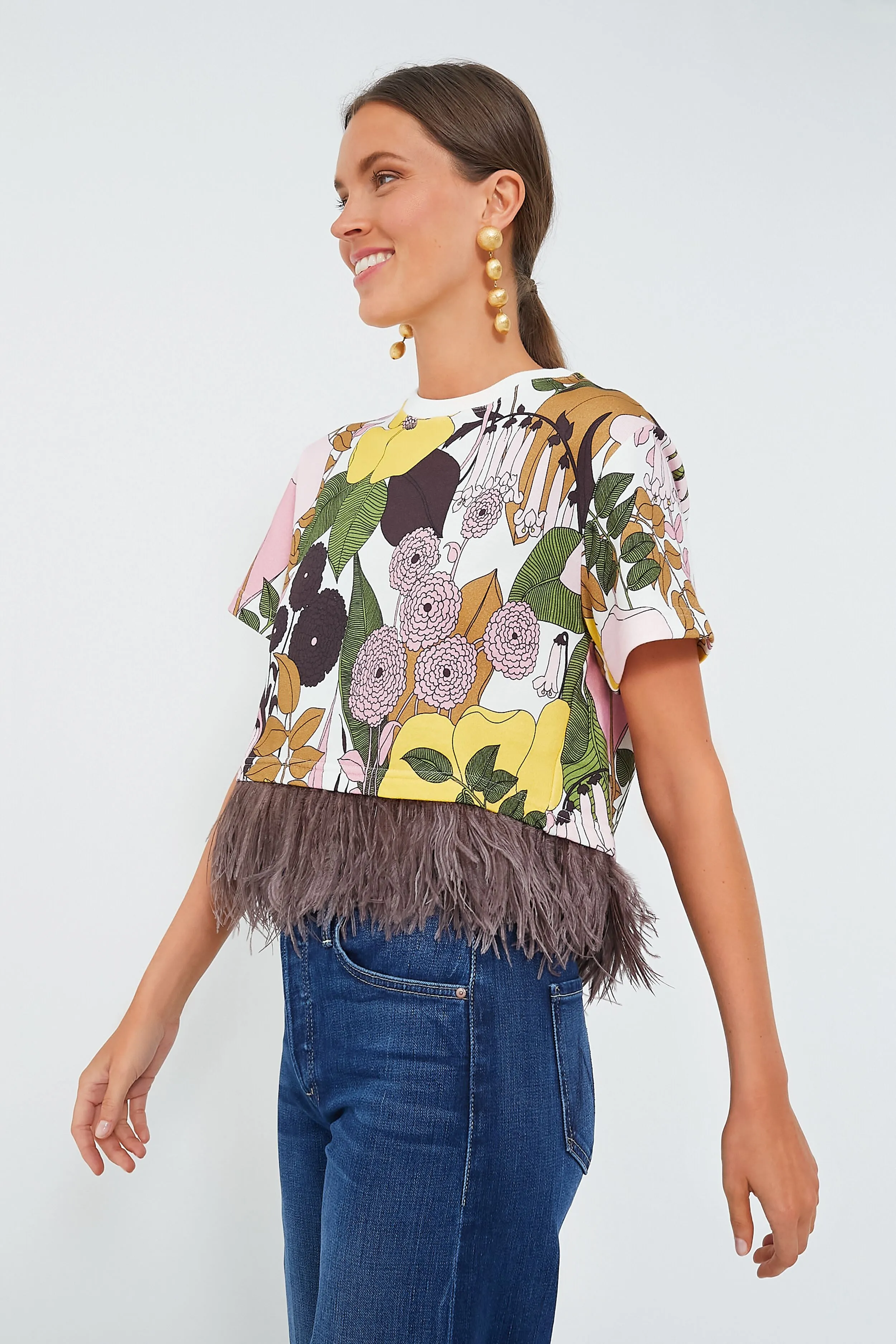 Big Flower Rose La Scala Tee