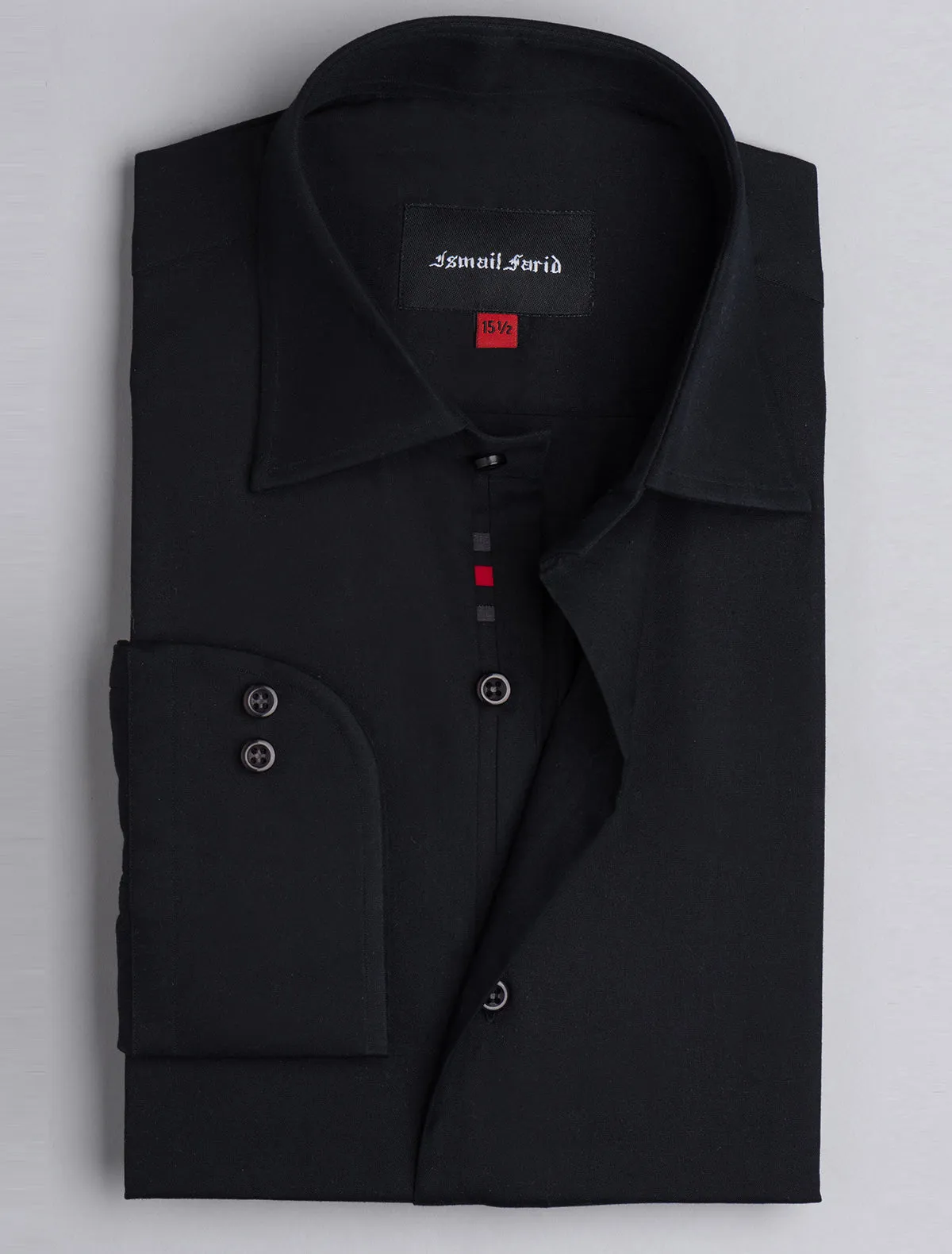 BLACK CLASSIC COLLAR SHIRT