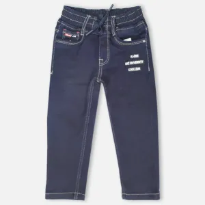 Blue Elasticated Waist Jeans