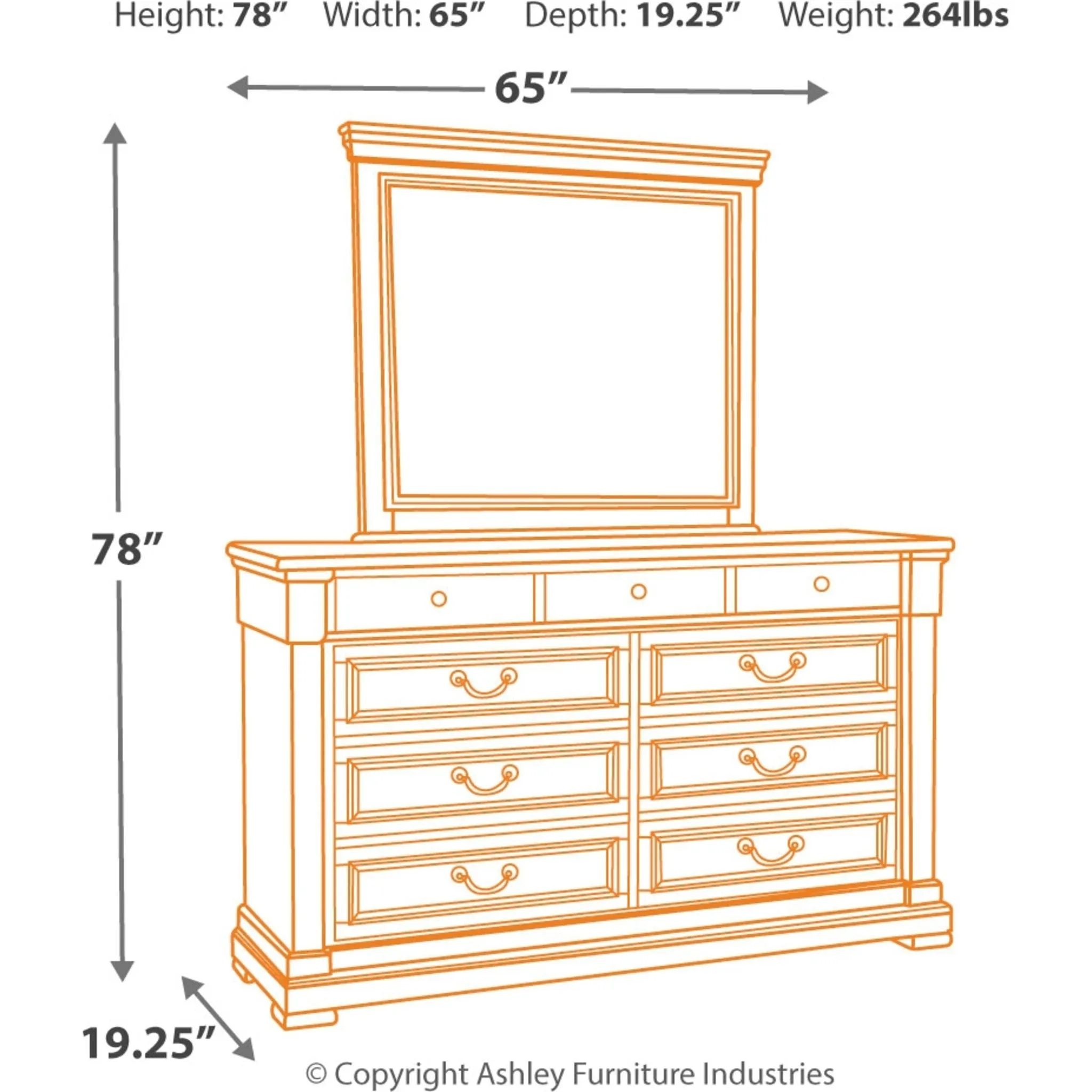 Bolanburg 5 Piece Panel Bedroom