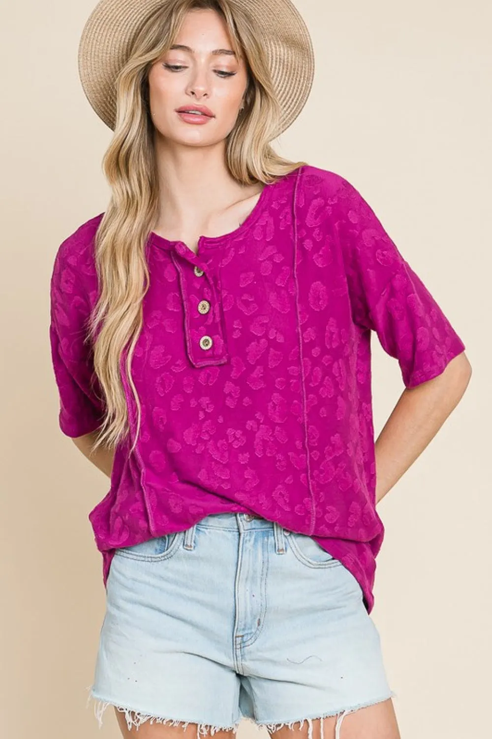 BOMBOM At The Fair Animal Textured Top