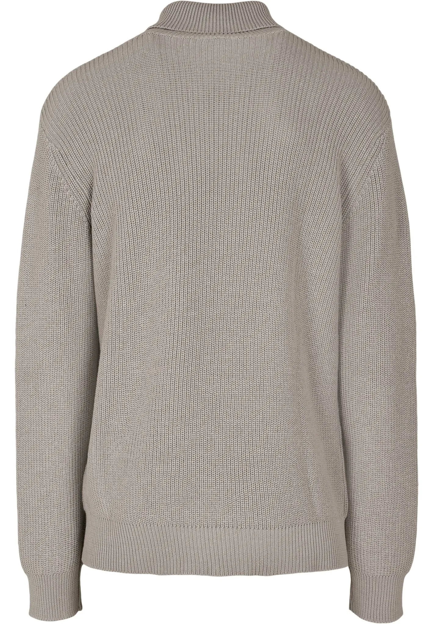 Cardigan Stitch Rollneck Jumper - Grey