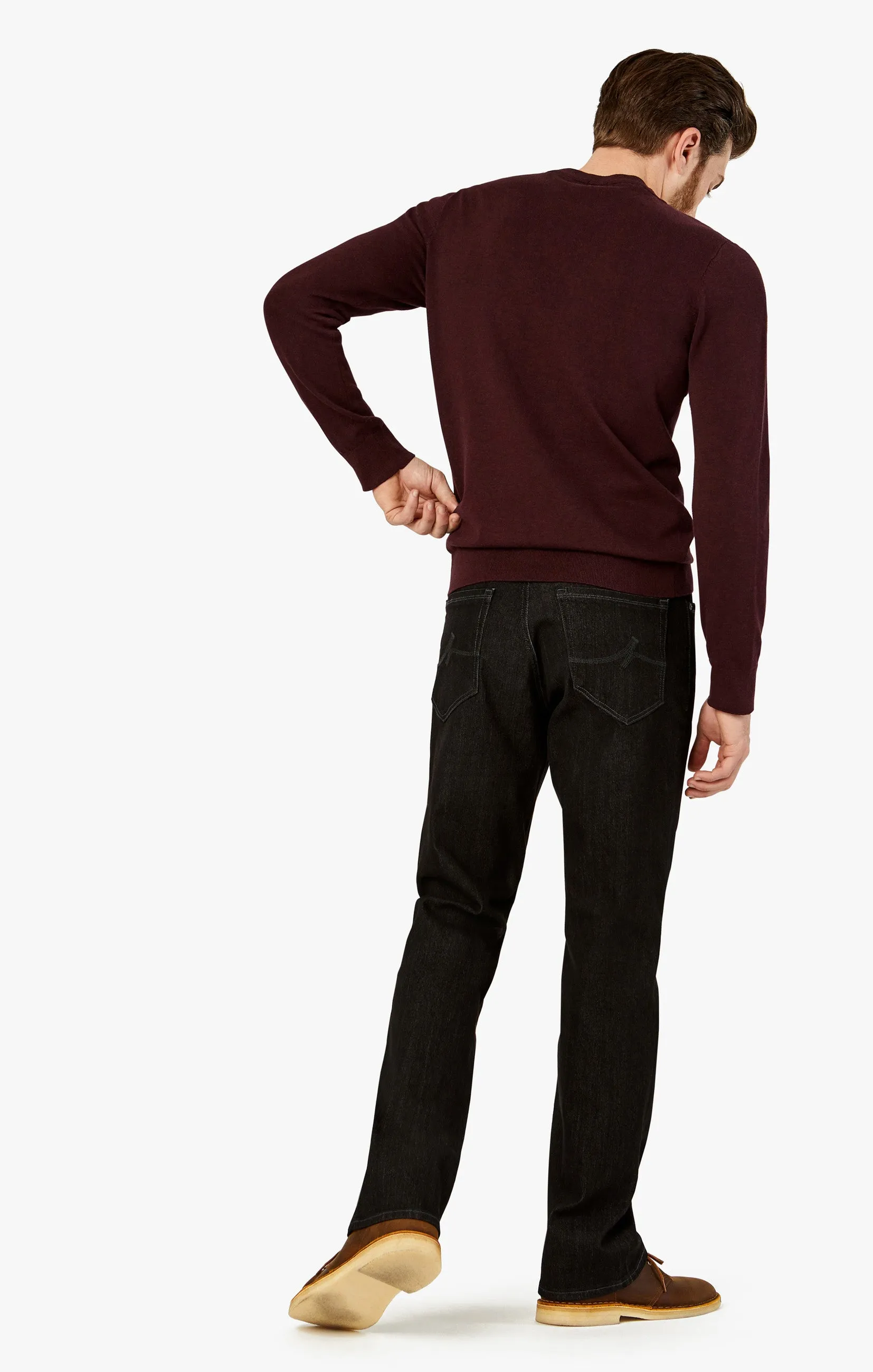 Charisma Relaxed Straight Jeans In Charcoal Comfort