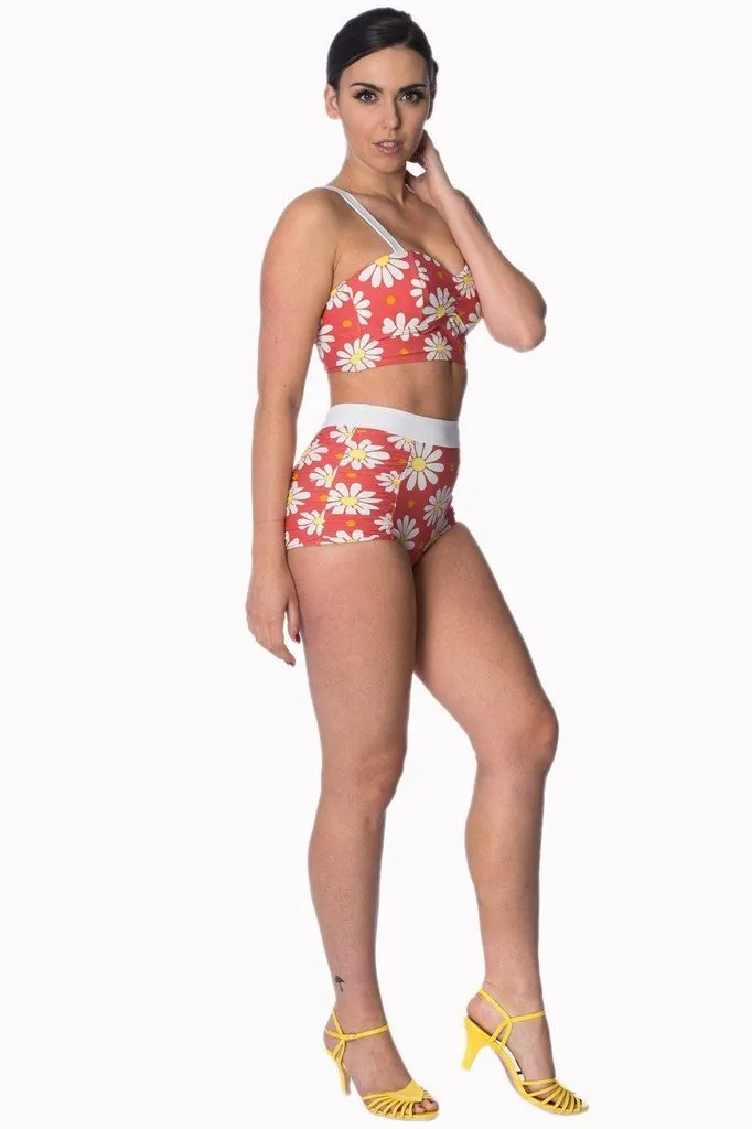 Crazy Daisy Plus Size Built Up Swimsuit Bottoms