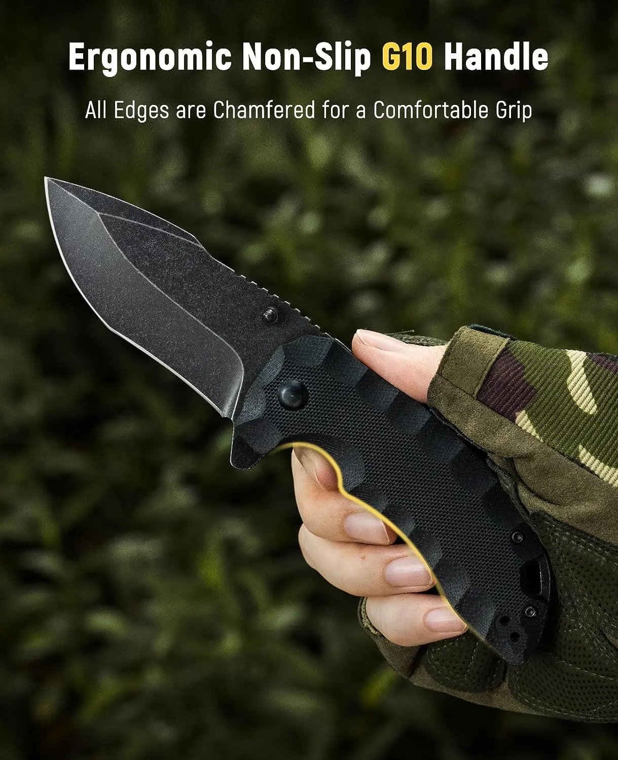 CVLIFE Folding Pocket Knife for Men - 2.99'' Blade G10 Handle Pocket Knife with Clip