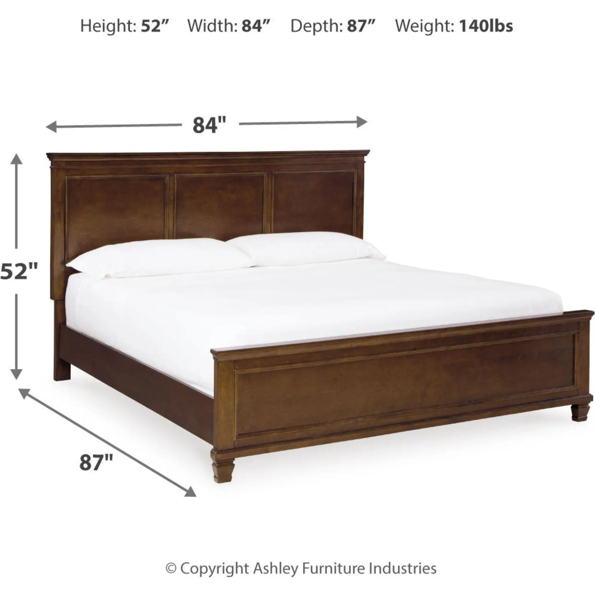 Danabrin 5 Piece Panel Bedroom