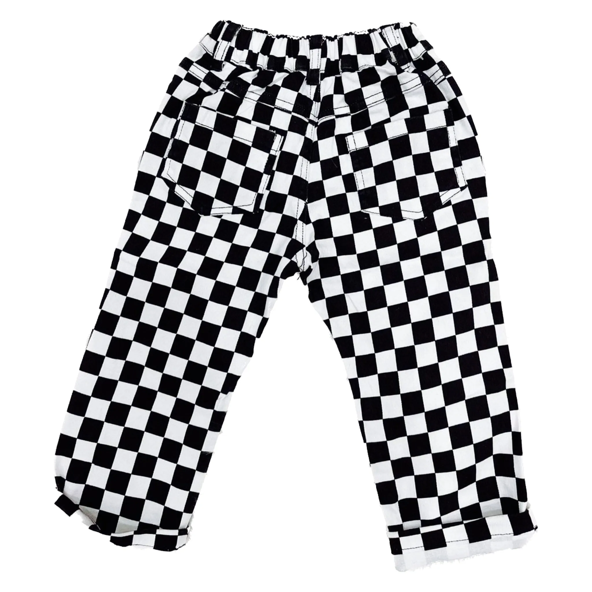 Denim Jeans - Black Checker