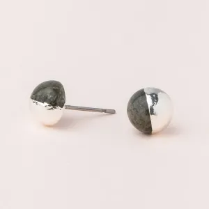 Dipped Stone Stud in Labradorite/Silver