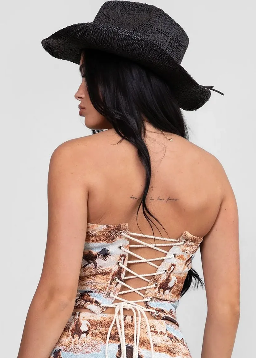 Django Strapless Tapestry Corset