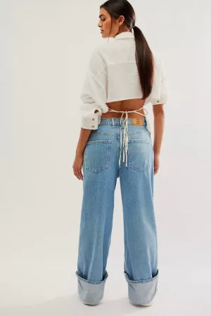 Free People - We The Free Final Countdown Cuffed Low-Rise Jeans