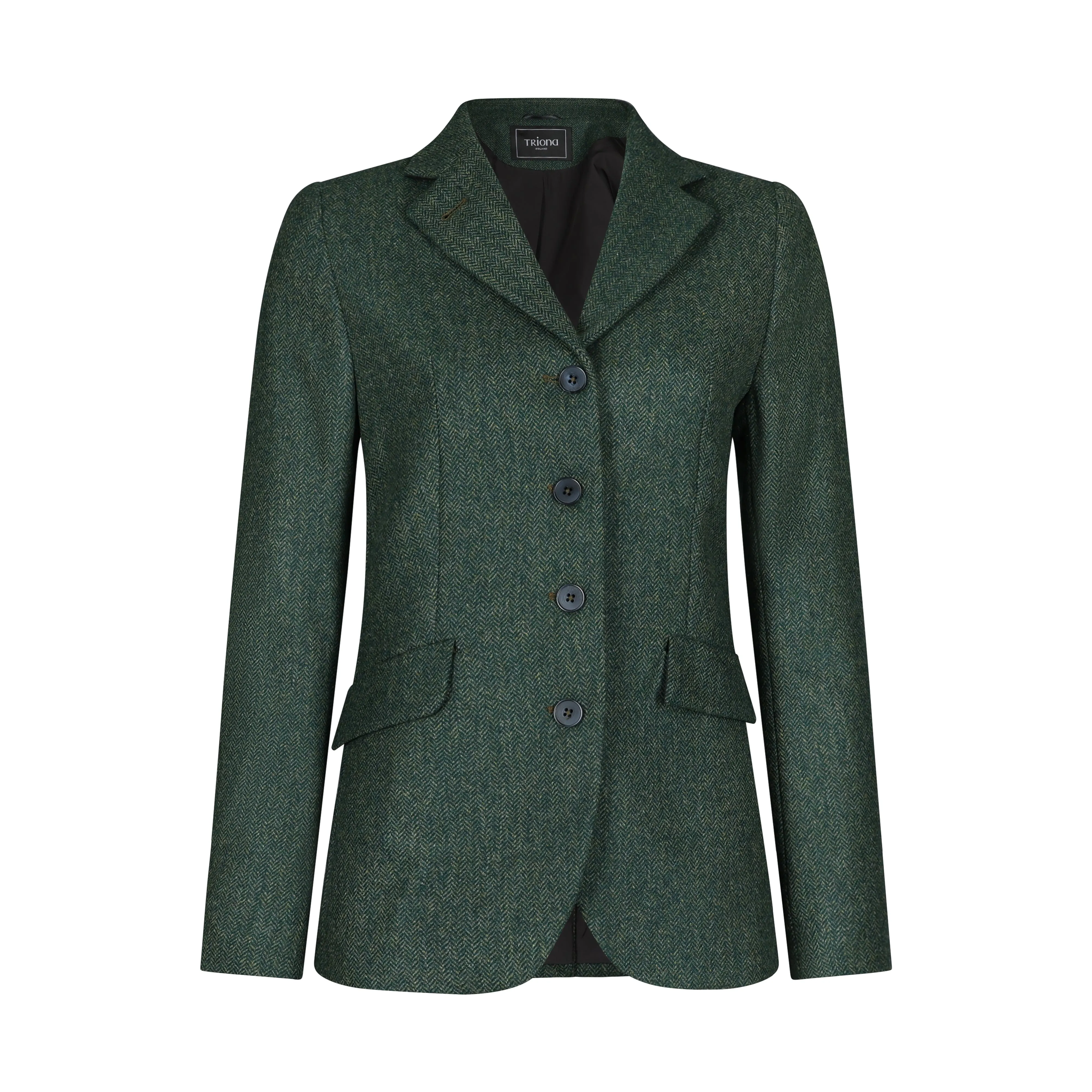 Green Herringbone Fiadh Donegal Tweed Jacket