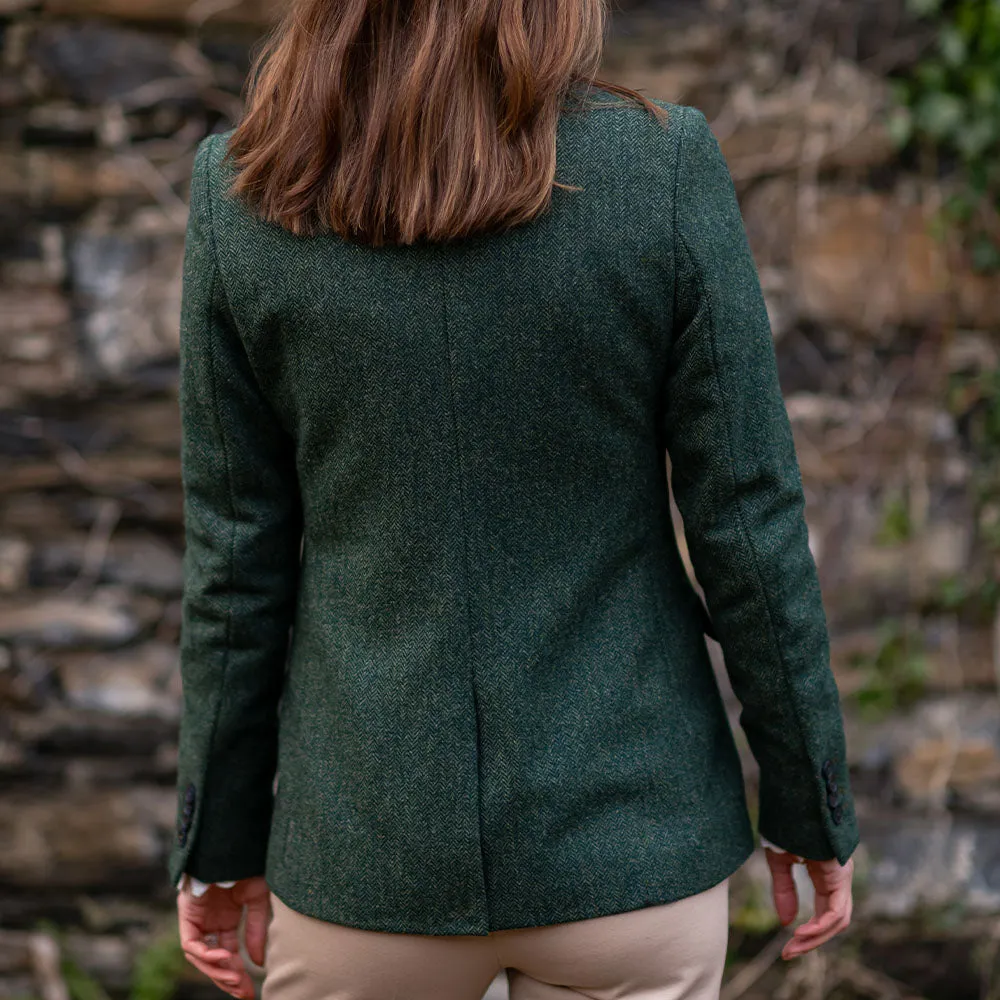 Green Herringbone Fiadh Donegal Tweed Jacket