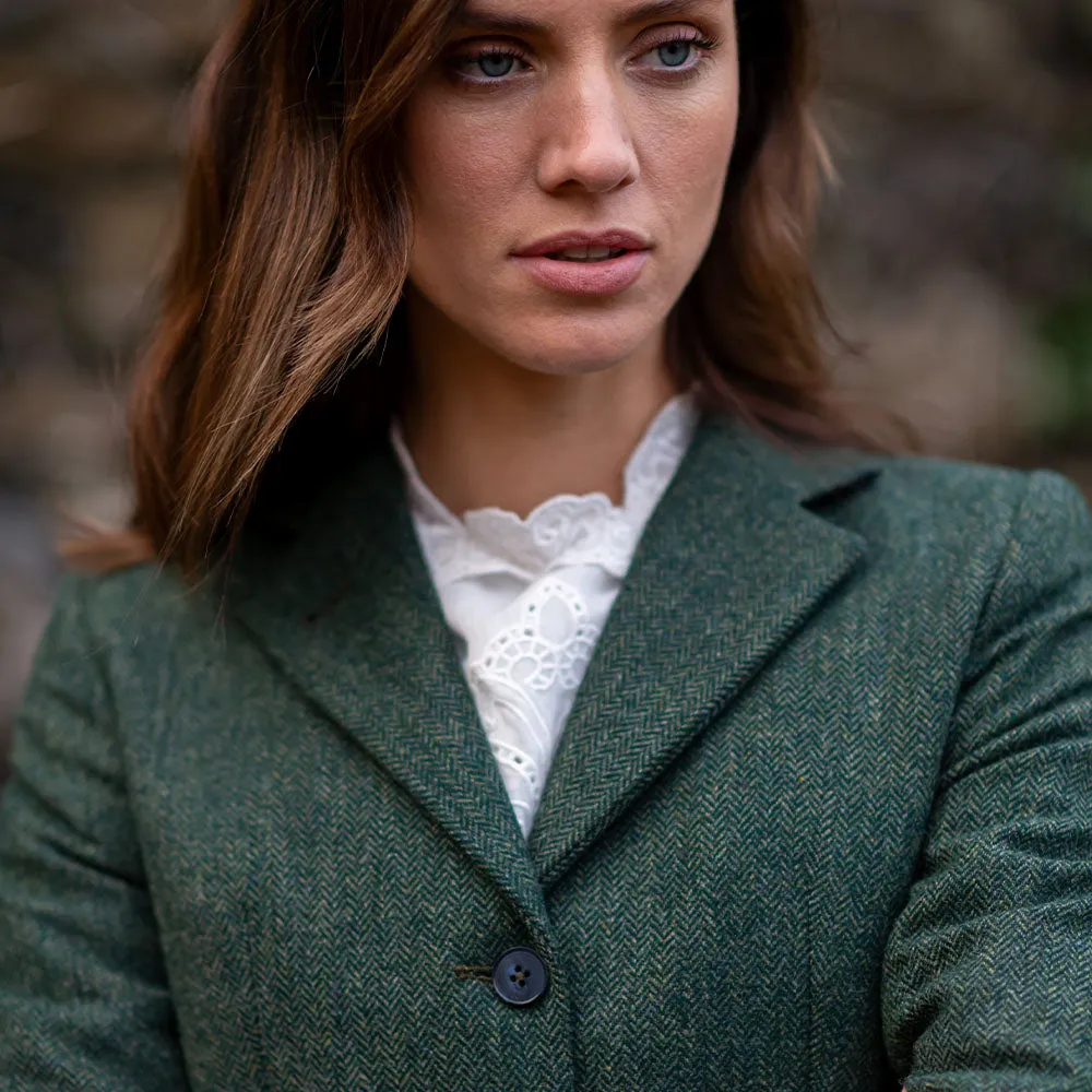 Green Herringbone Fiadh Donegal Tweed Jacket