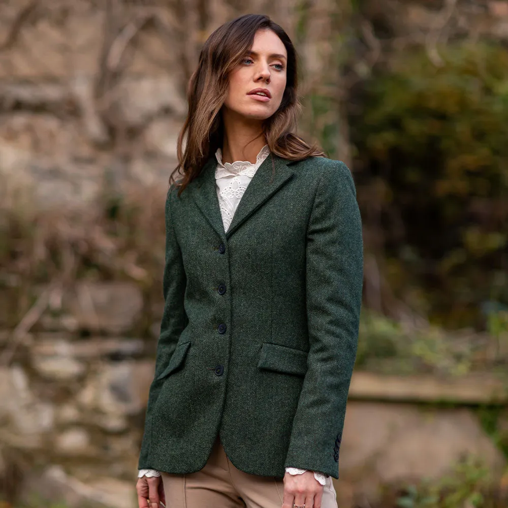 Green Herringbone Fiadh Donegal Tweed Jacket