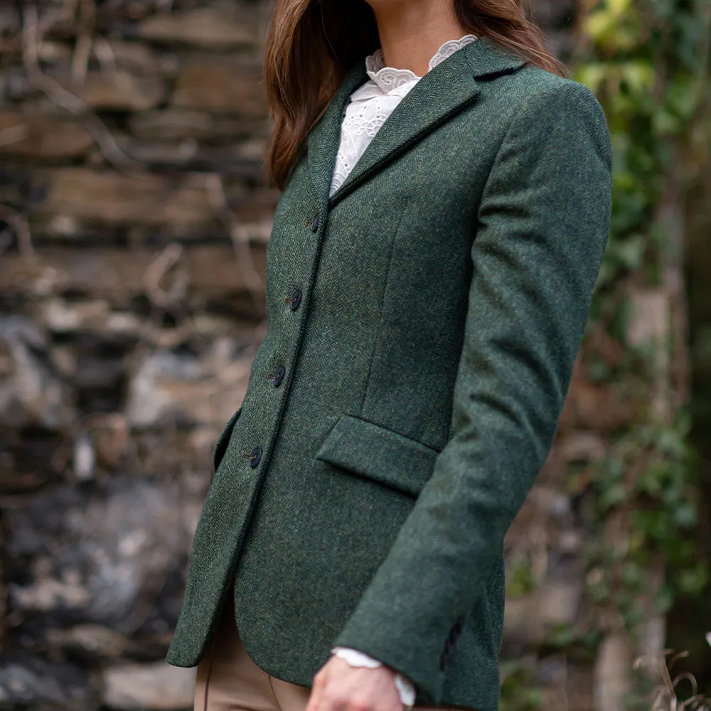 Green Herringbone Fiadh Donegal Tweed Jacket