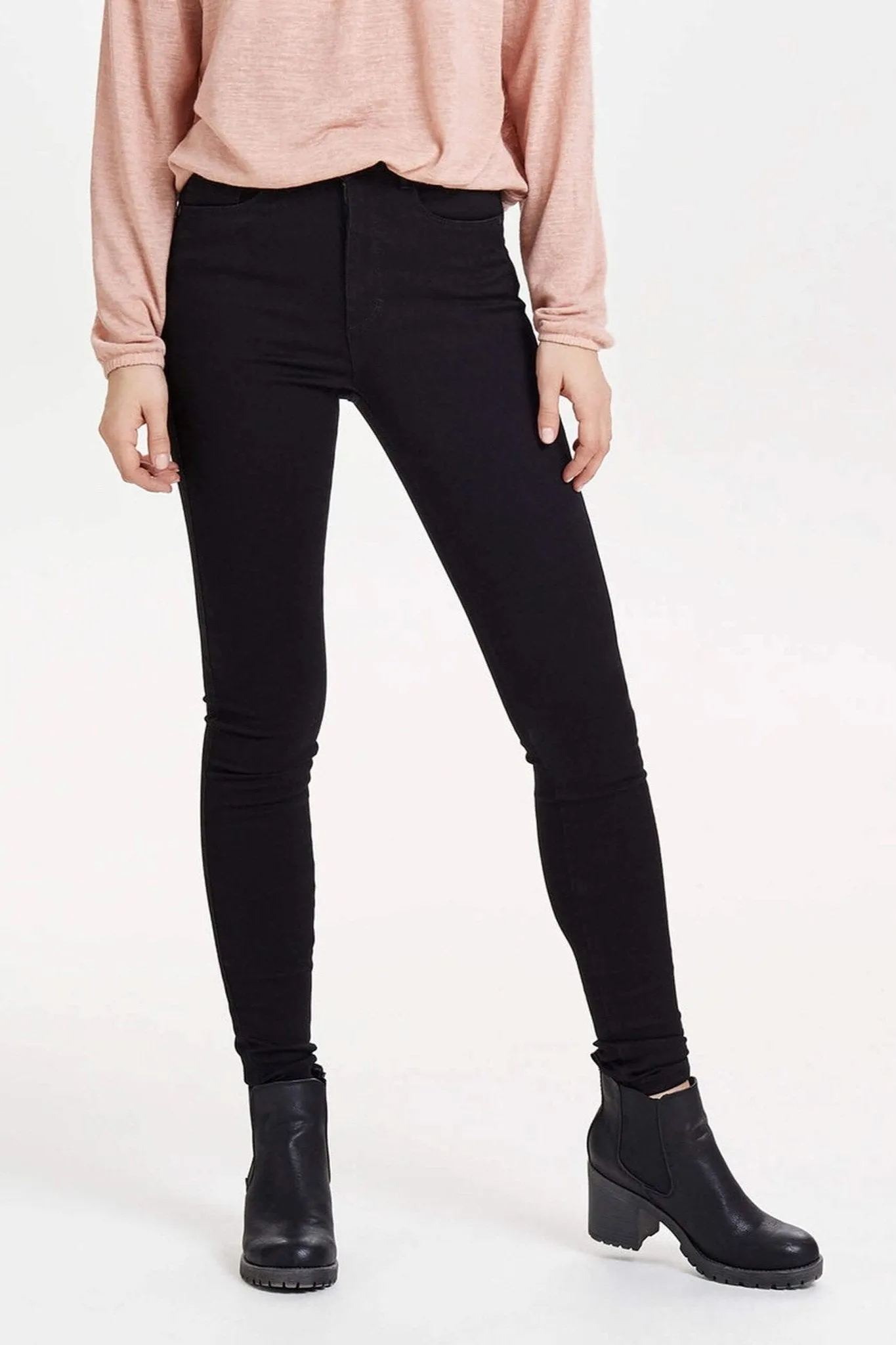 High skinny fit jeans - Black