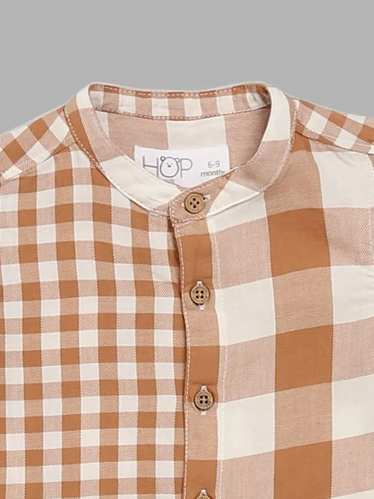 HOP Baby Brown Checked Shirt