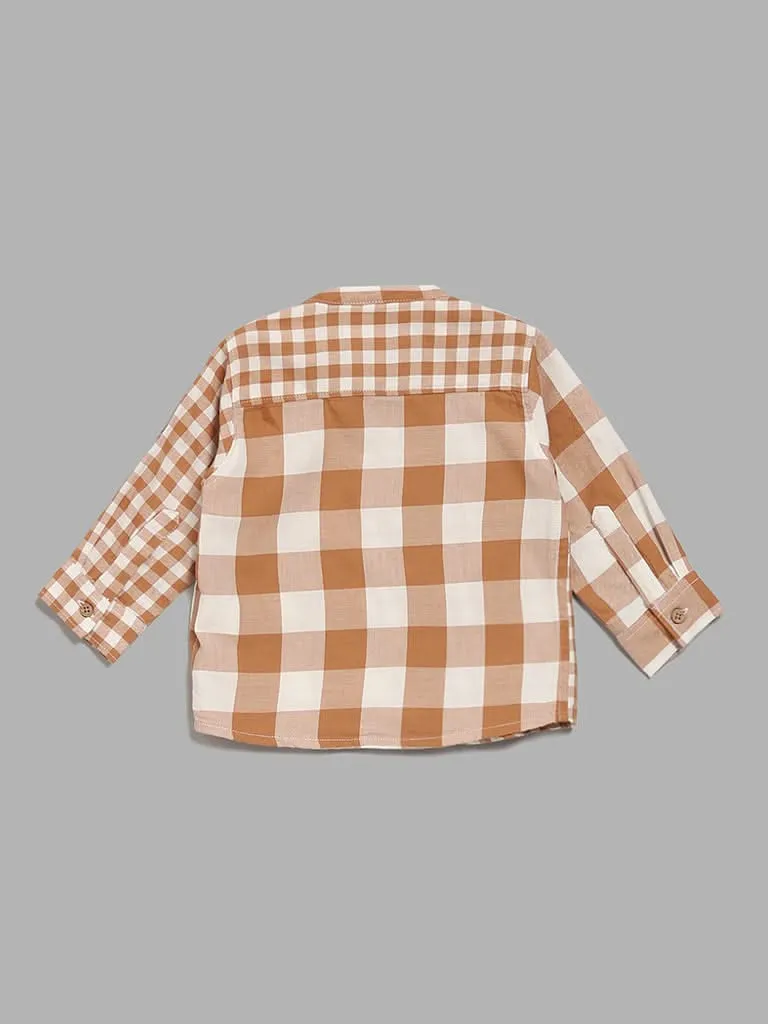 HOP Baby Brown Checked Shirt