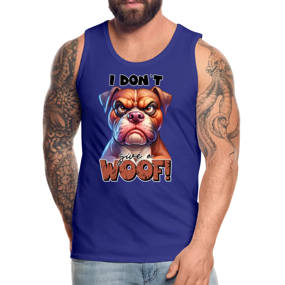 I Don't Give a Woof (Grump Dog with Attitude) Men’s Premium Tank Top