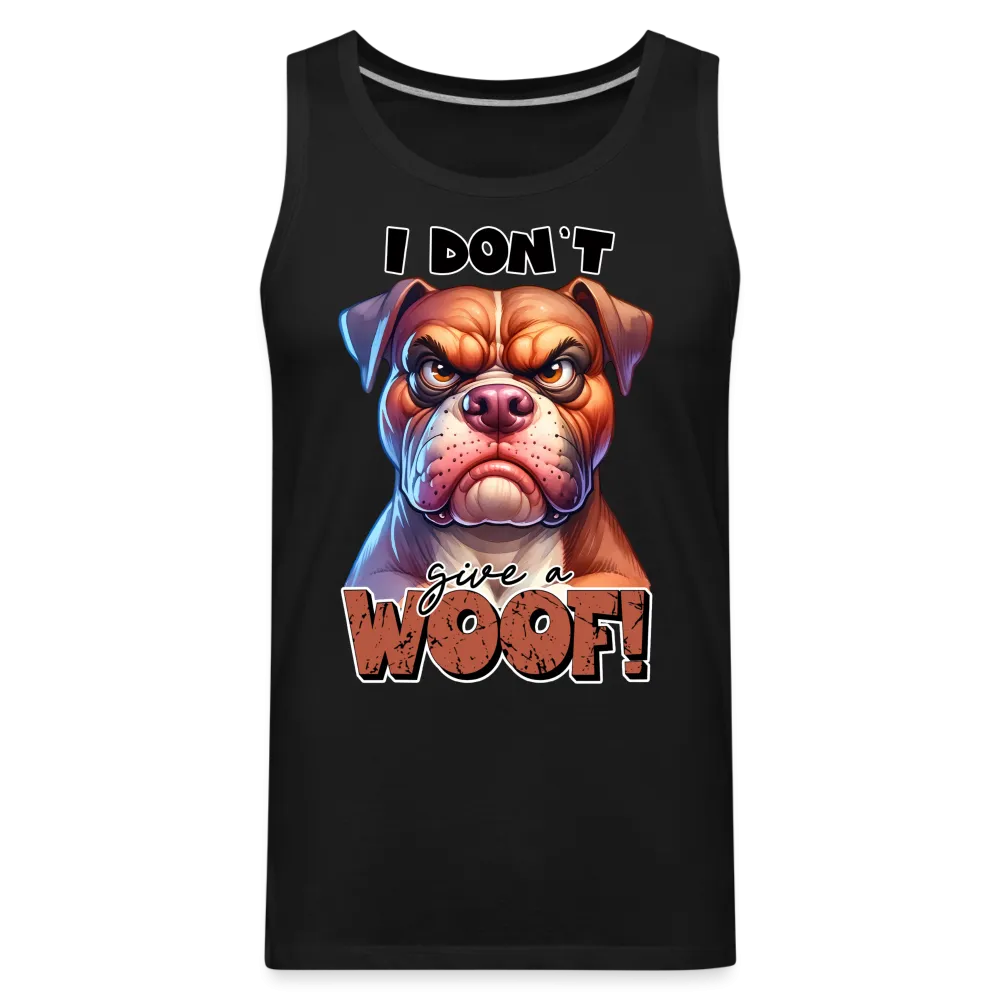 I Don't Give a Woof (Grump Dog with Attitude) Men’s Premium Tank Top