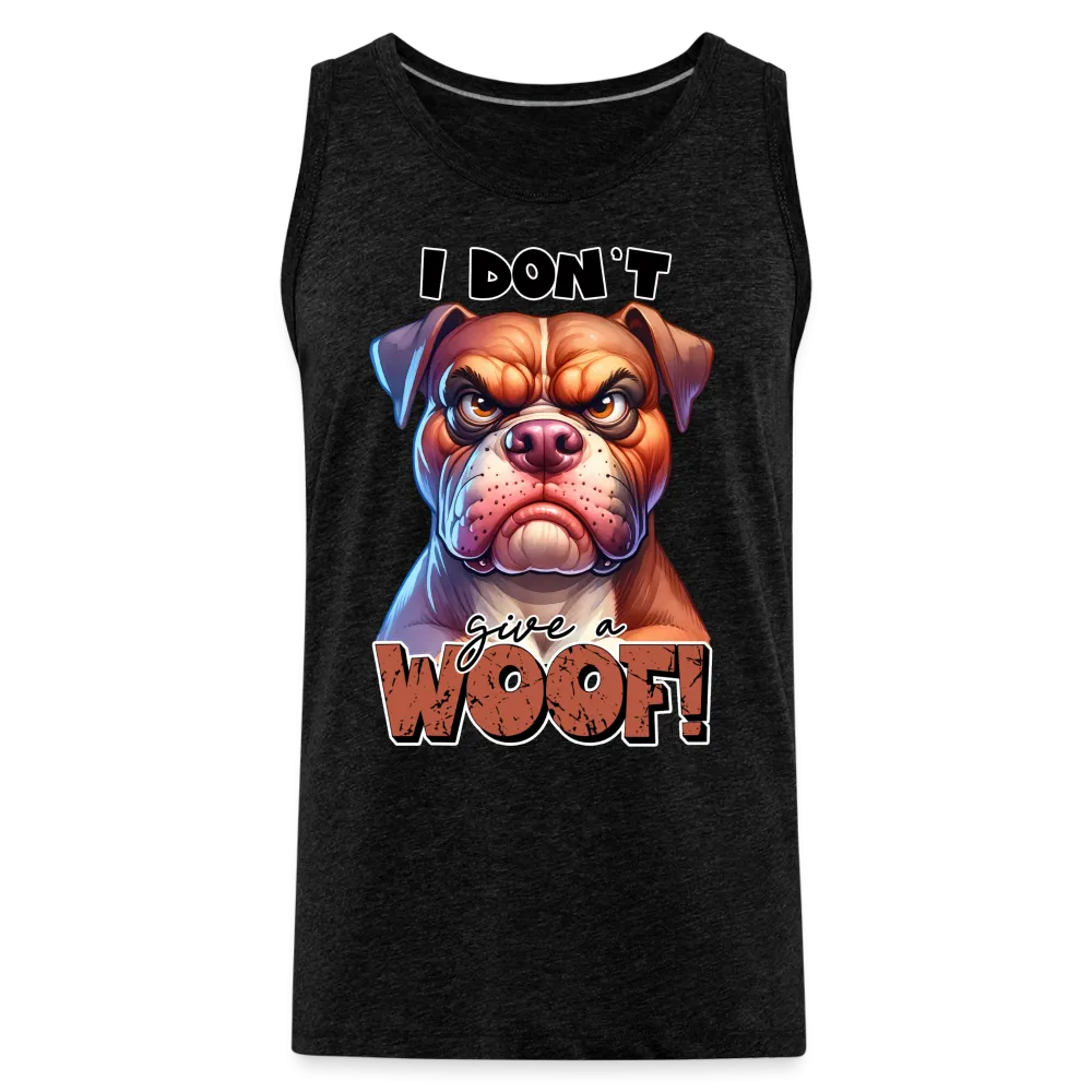 I Don't Give a Woof (Grump Dog with Attitude) Men’s Premium Tank Top