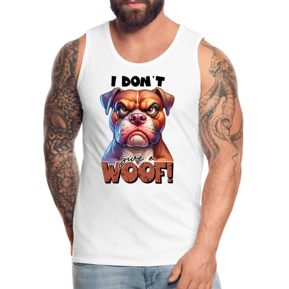 I Don't Give a Woof (Grump Dog with Attitude) Men’s Premium Tank Top