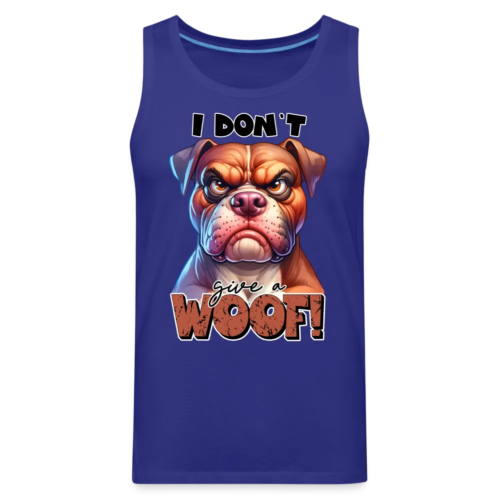 I Don't Give a Woof (Grump Dog with Attitude) Men’s Premium Tank Top