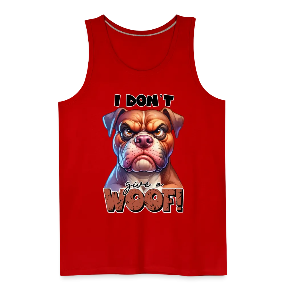 I Don't Give a Woof (Grump Dog with Attitude) Men’s Premium Tank Top