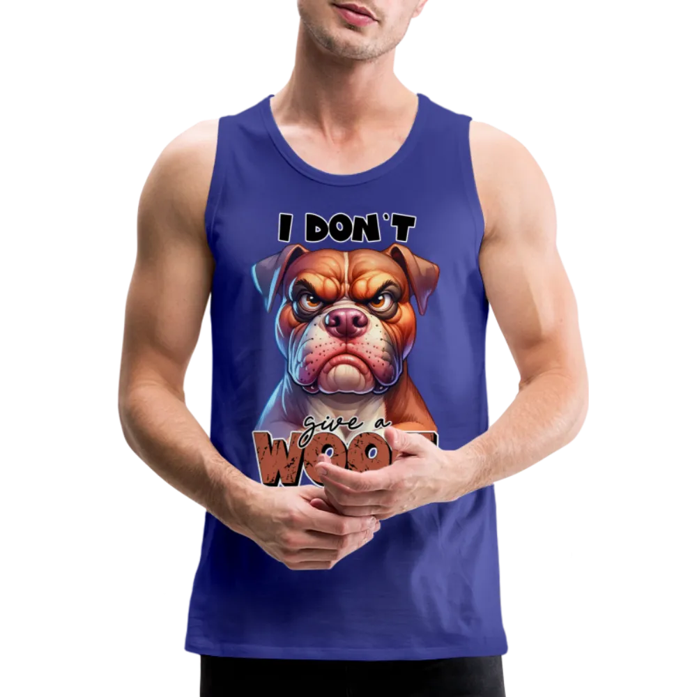 I Don't Give a Woof (Grump Dog with Attitude) Men’s Premium Tank Top