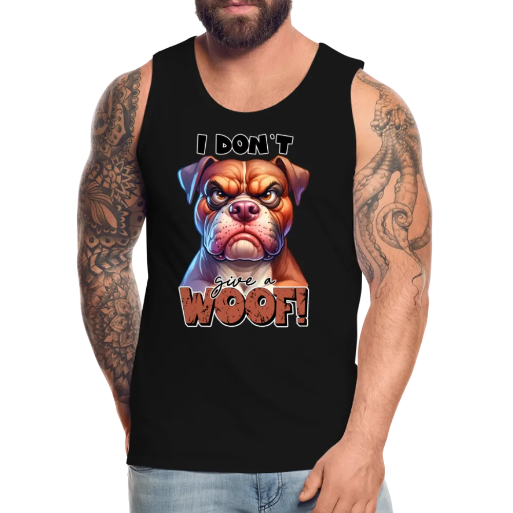 I Don't Give a Woof (Grump Dog with Attitude) Men’s Premium Tank Top