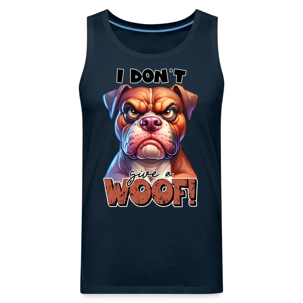 I Don't Give a Woof (Grump Dog with Attitude) Men’s Premium Tank Top