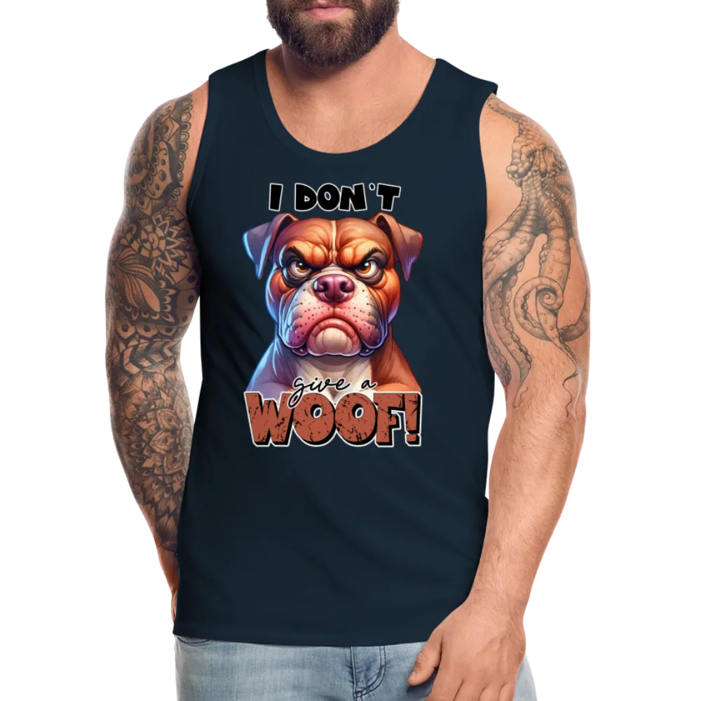 I Don't Give a Woof (Grump Dog with Attitude) Men’s Premium Tank Top