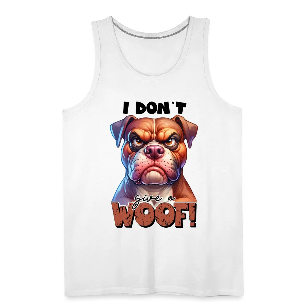 I Don't Give a Woof (Grump Dog with Attitude) Men’s Premium Tank Top