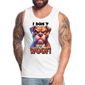 I Don't Give a Woof (Grump Dog with Attitude) Men’s Premium Tank Top