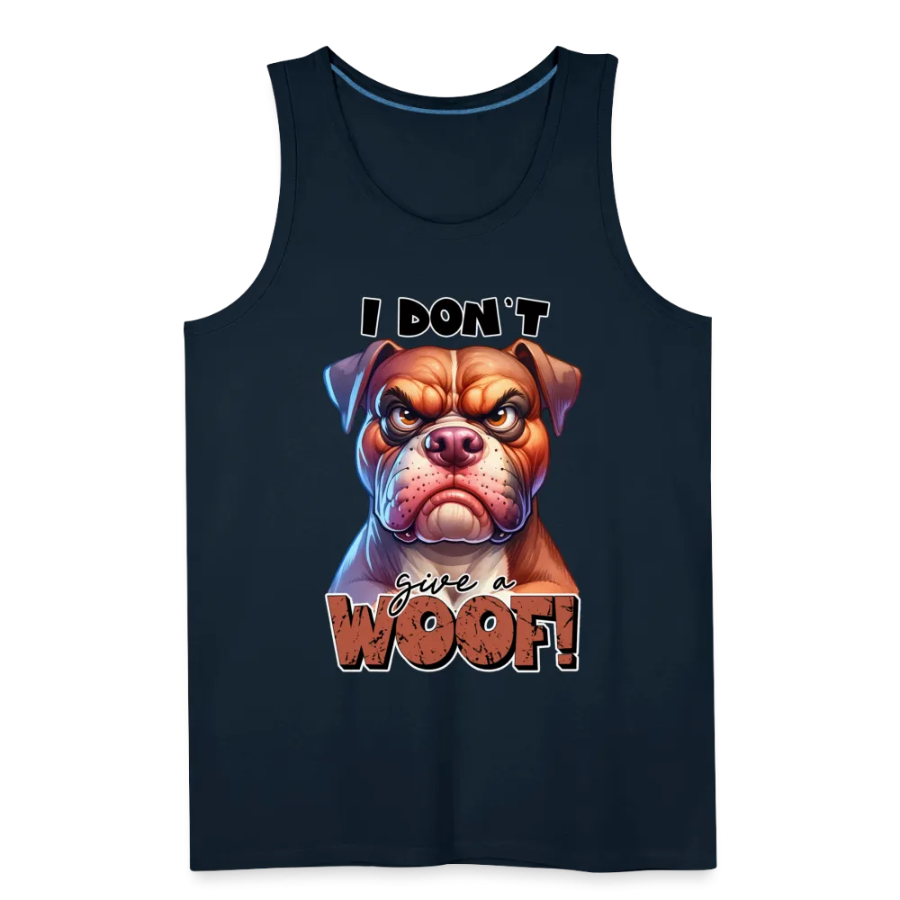 I Don't Give a Woof (Grump Dog with Attitude) Men’s Premium Tank Top