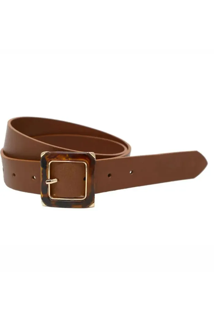 Leather Tortoiseshell Belt