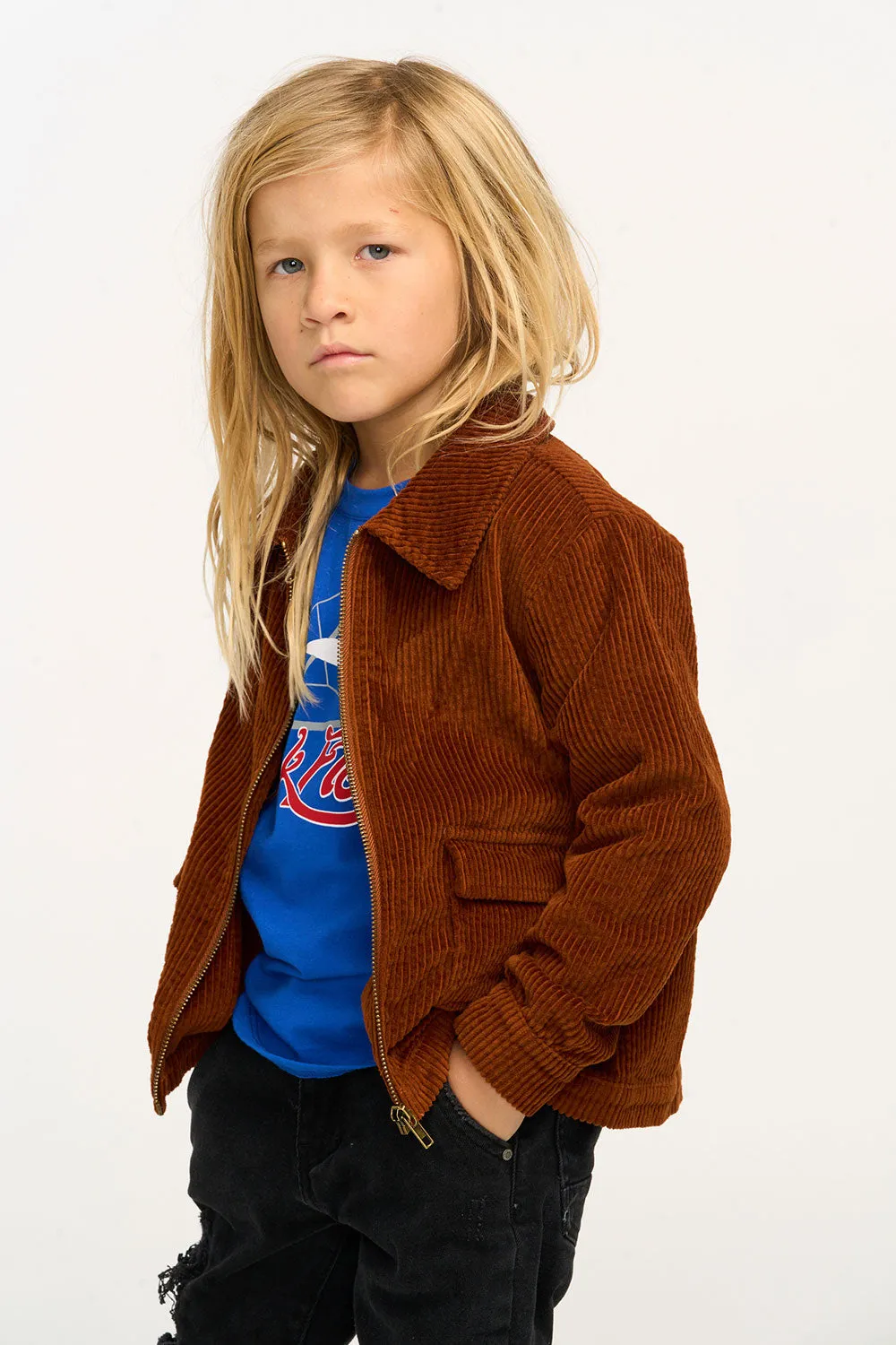 Martin Walnut Brown Zip Up Corduroy Jacket