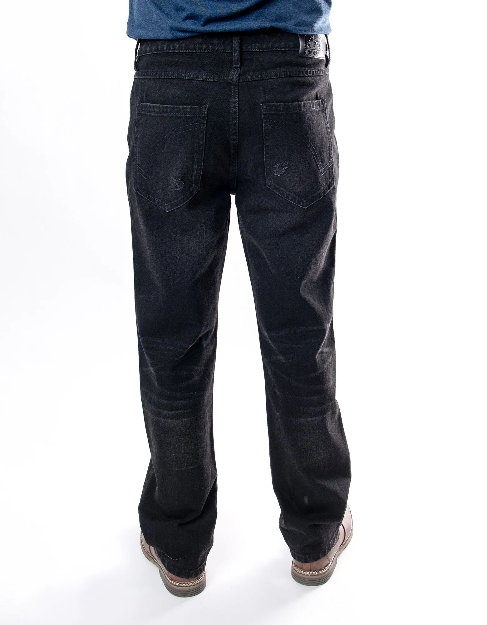 MEN'S FALLS RIPPED STRAIGHT FIT JEANS