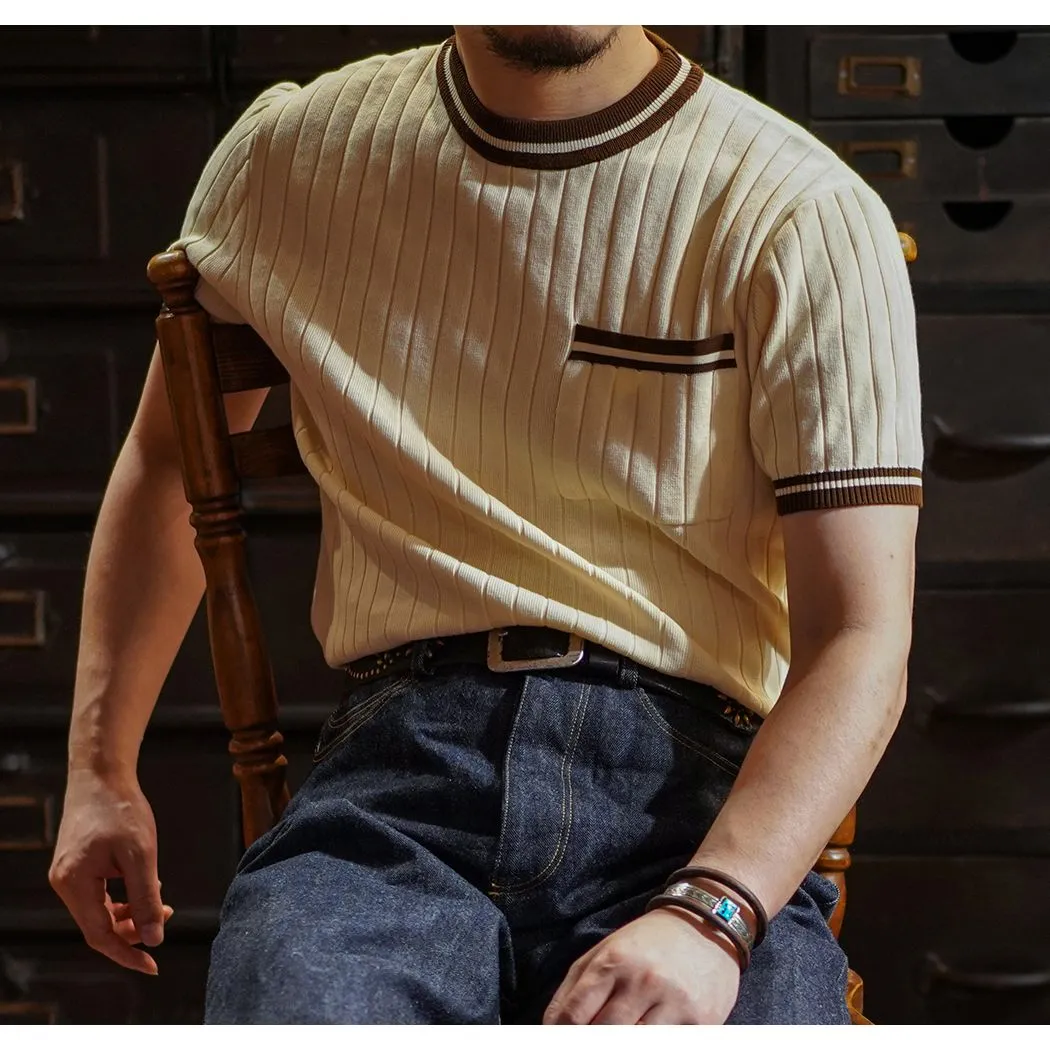 Men's Knit T-shirt 1940s Short Sleeves