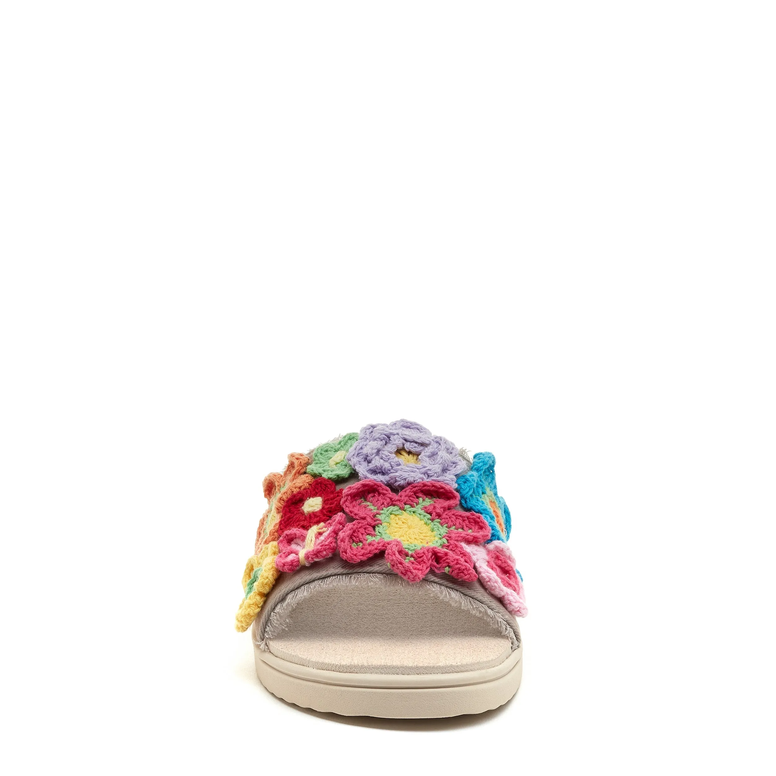 Novel Floral Crochet Slide Sandal