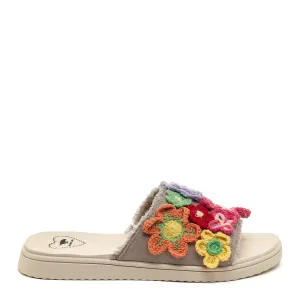 Novel Floral Crochet Slide Sandal