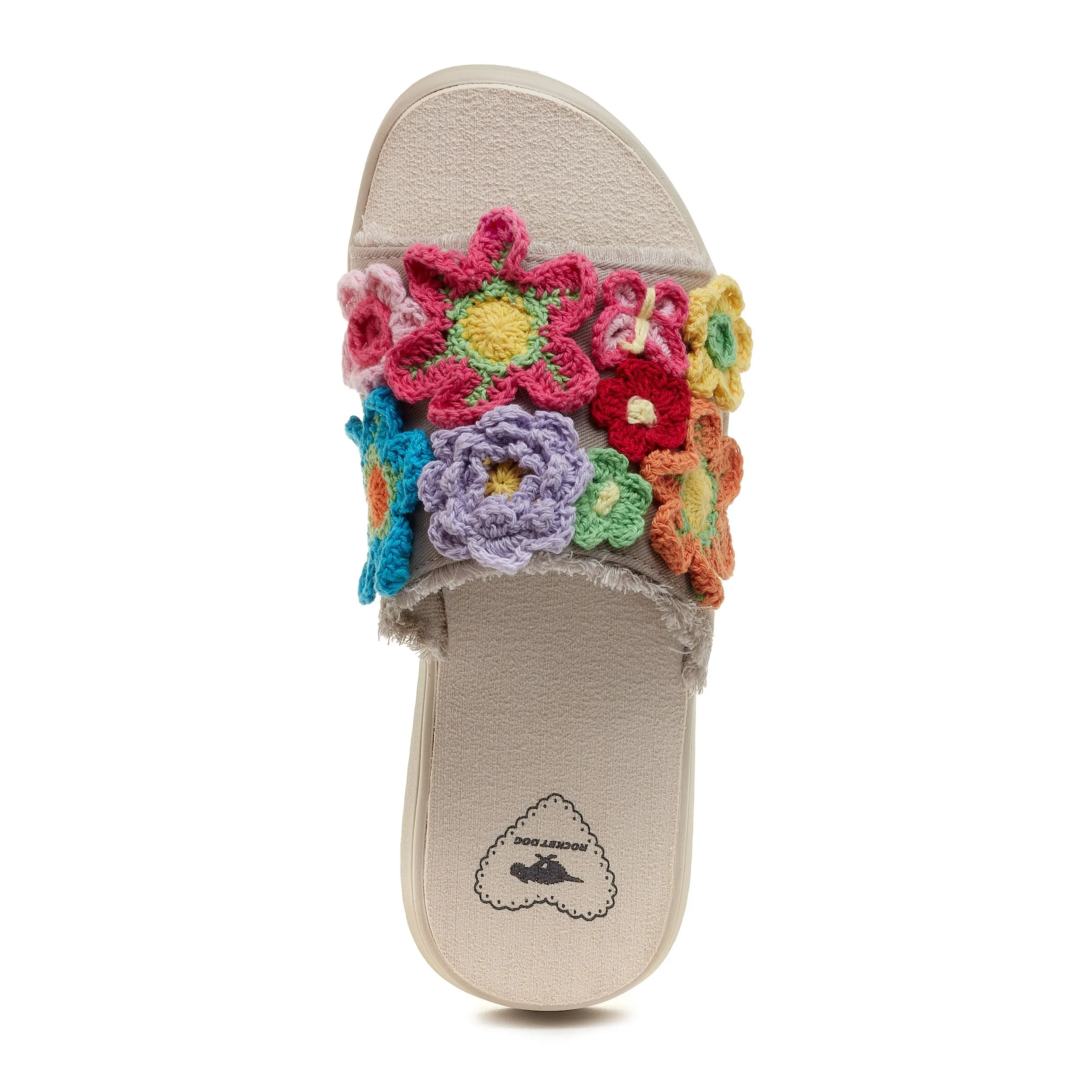 Novel Floral Crochet Slide Sandal