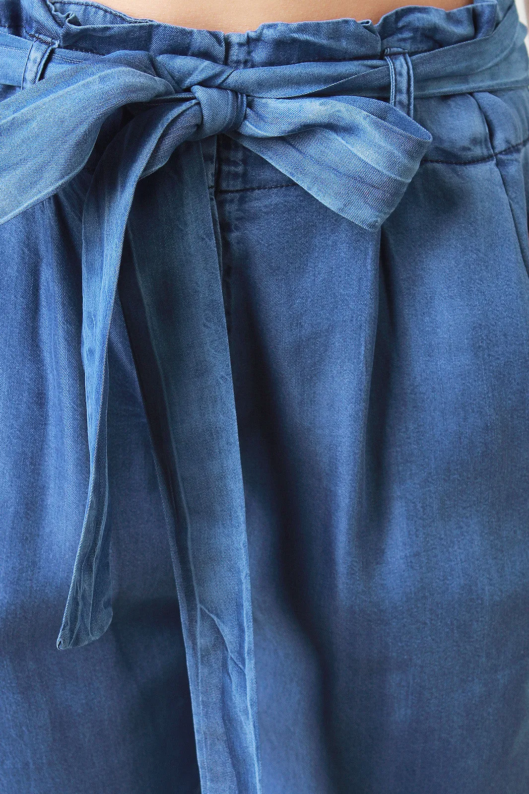 Paperbag Chambray Trouser Pants