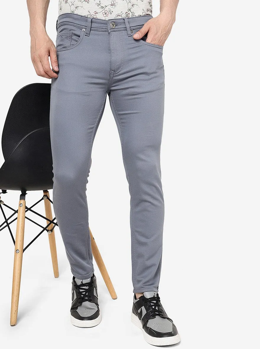 Pastel Blue Solid Urban Fit Jeans | Greenfibre