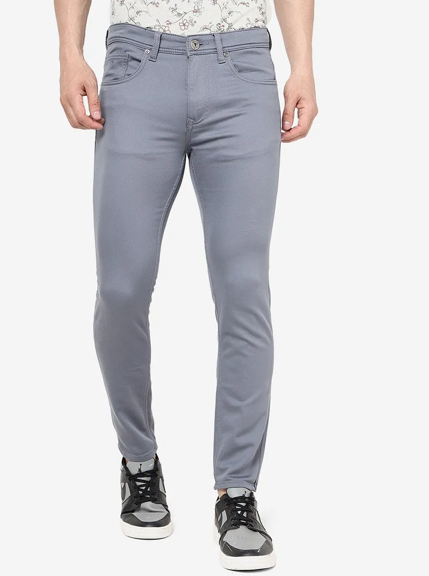 Pastel Blue Solid Urban Fit Jeans | Greenfibre