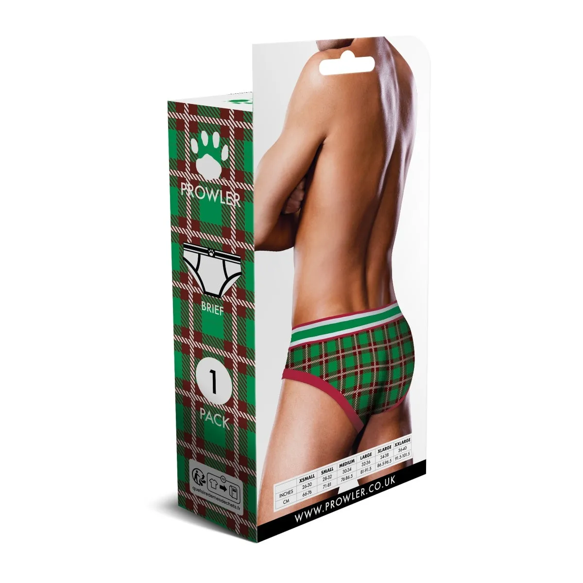 Prowler Tartan 2 Brief Green Red