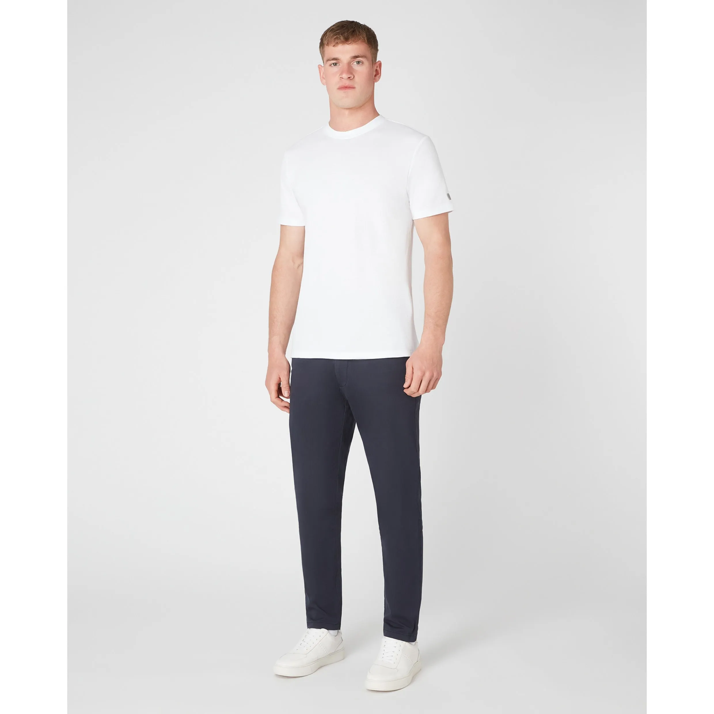 Remus Uomo Cotton Stretch Texture Tee 58786 White